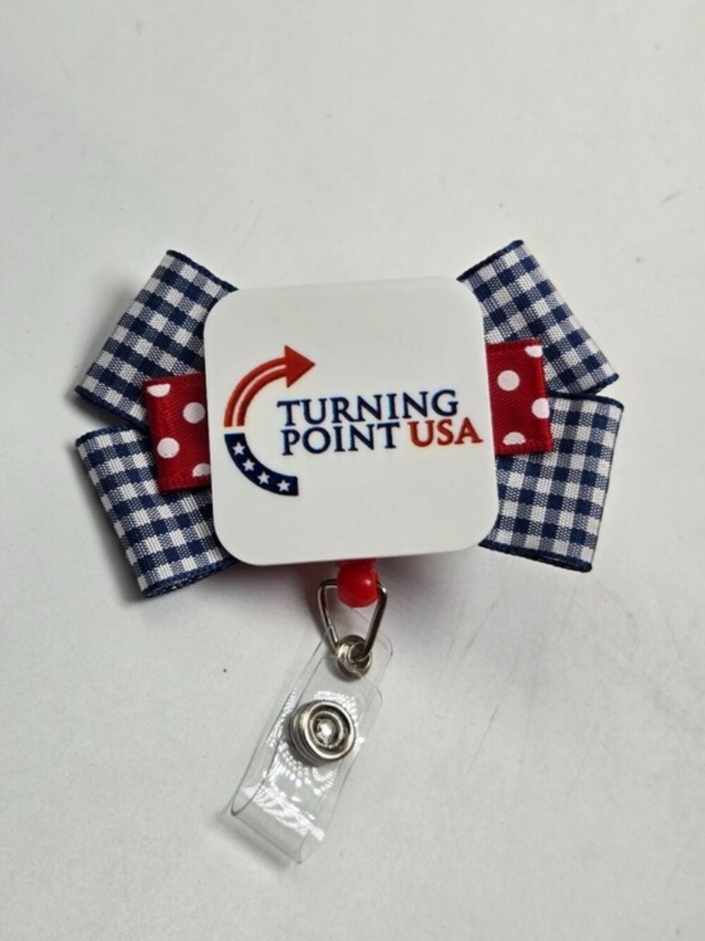 OOAK Handmade Turning Point USA Badge Reel Charlie Kirk Freedom Name Tag Holder